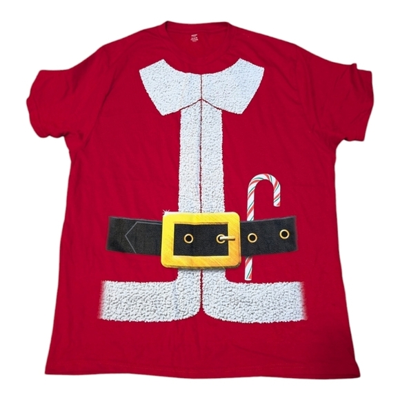 Peanuts Other - Santa Claus Short Sleeve Christmas T Shirt Santa Suit Shirt Size XL